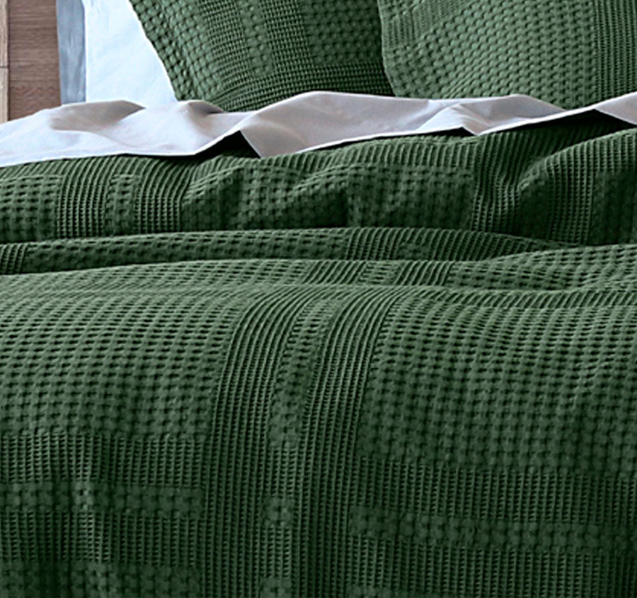 Sussex Quilt Cover Set Range Forest Green