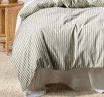 Classic Stripe Quilt Cover Set Range Charcoal