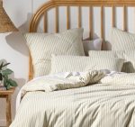 Classic Stripe Quilt Cover Set Range Pebble