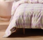 Corinne Printed Flannelette Cotton Quilt Cover Set Range Lavender