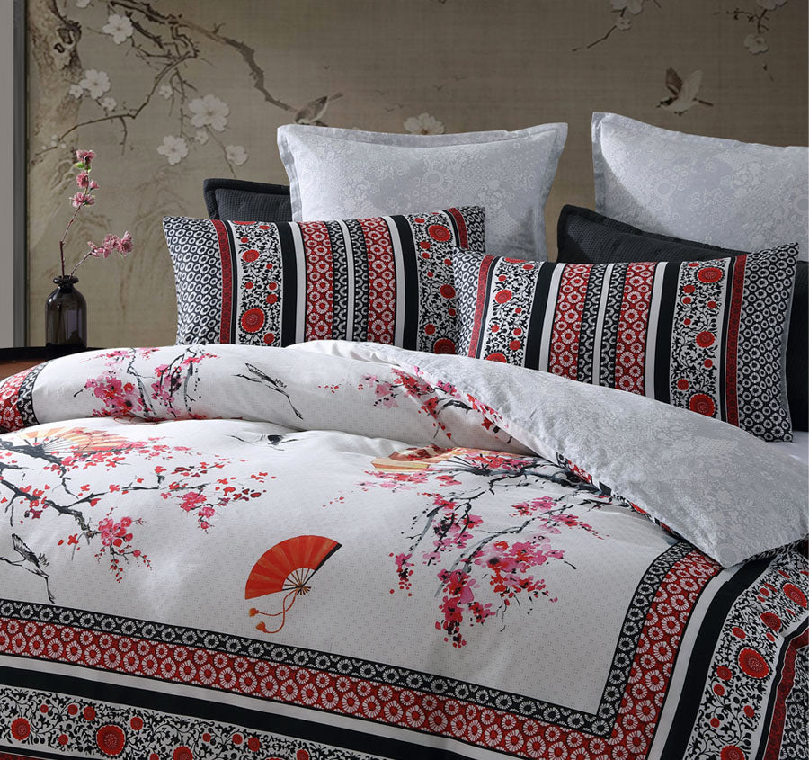 Tokyo Drift Quilt Cover Set Range Red