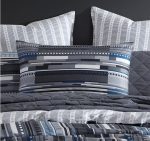 Urban Stripe Quilt Cover Set Range Charcoal